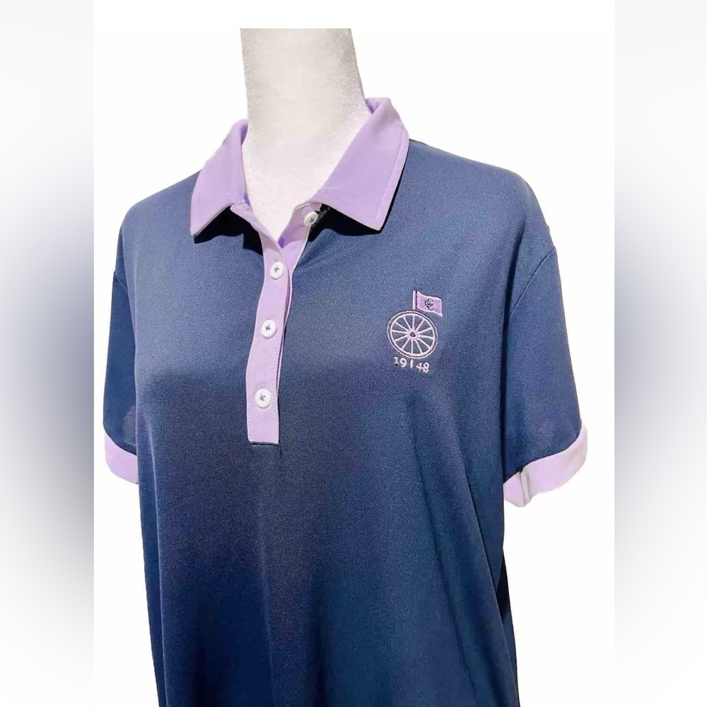 Foot Joy Golf Polo Shirt Performance Active Tennis Blue Purple Women’s XL